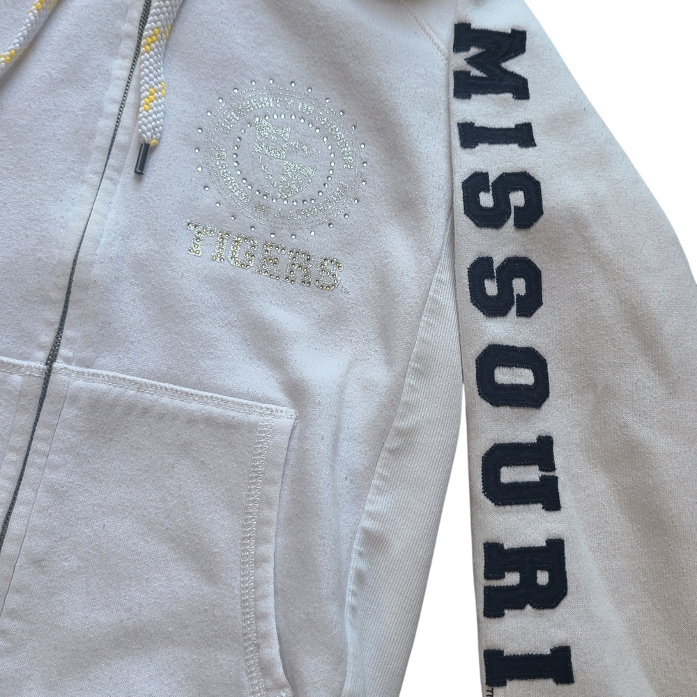 Mizzou Tigers Rhinestone Zip Hoodie Women’s Small College Classics Missouri - Picture 5 of 12